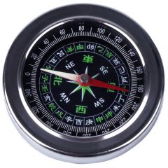 paulone 77mm戶外多功能金屬羅盤不銹鋼中文英文汽車載輪船用指南針ZNZ77